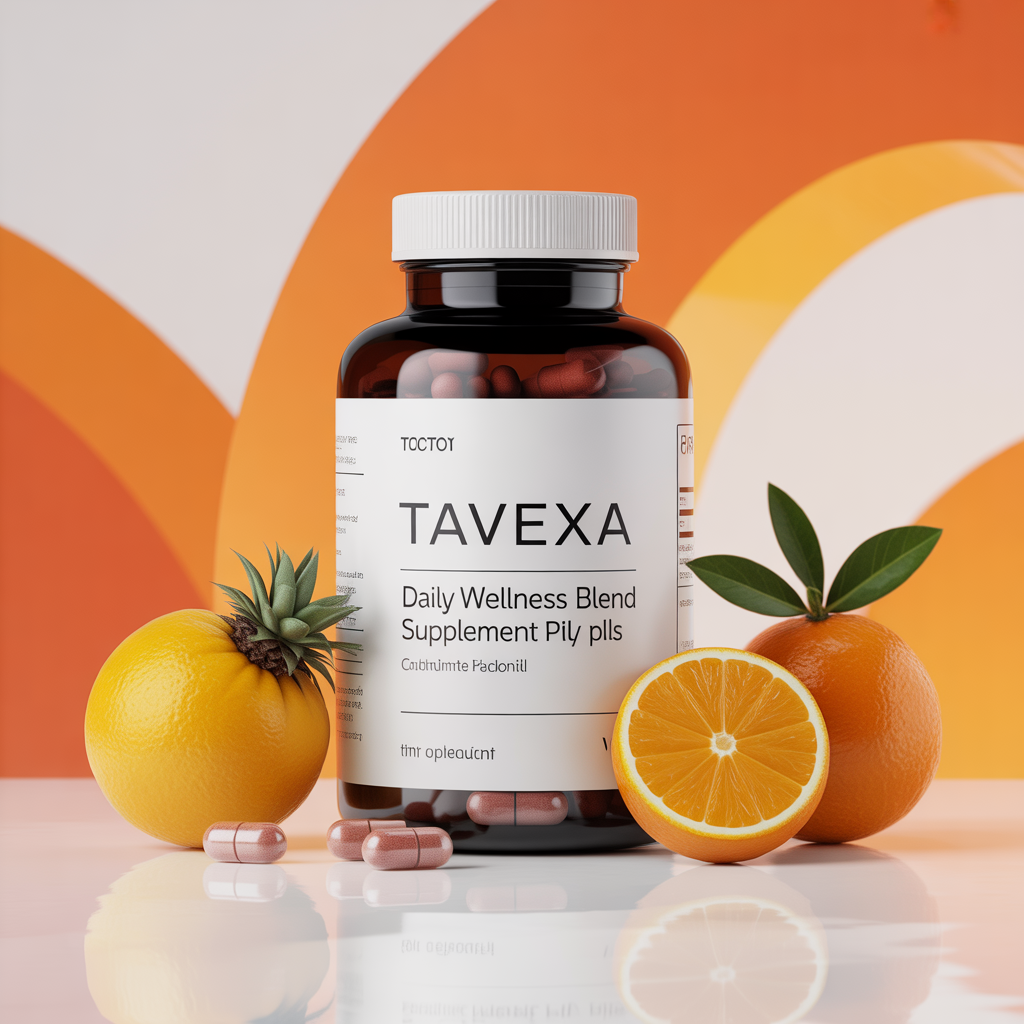 Tavexa daily wellness blend supplement bottle